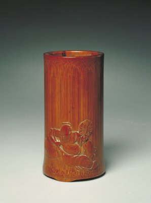 图片[1]-Seal Silu style bamboo figure pen holder-China Archive